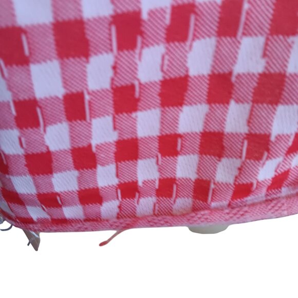 Vintage Women's Medium Top Granny Stretch Knit 1970's Checkered Sleeveless 1of1 - Picture 5 of 7